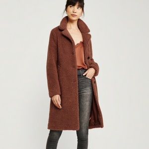 A & F Teddy Dad Coat 🧥 Size Small